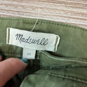 Madewell Cruiser High Rise Straight Leg Chino Ankle Pants 30 Green